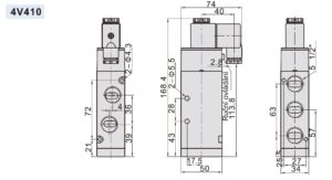 Elektromagnetický ventil 4V410-15 ; 5/2 ; G1/2" - Image 4